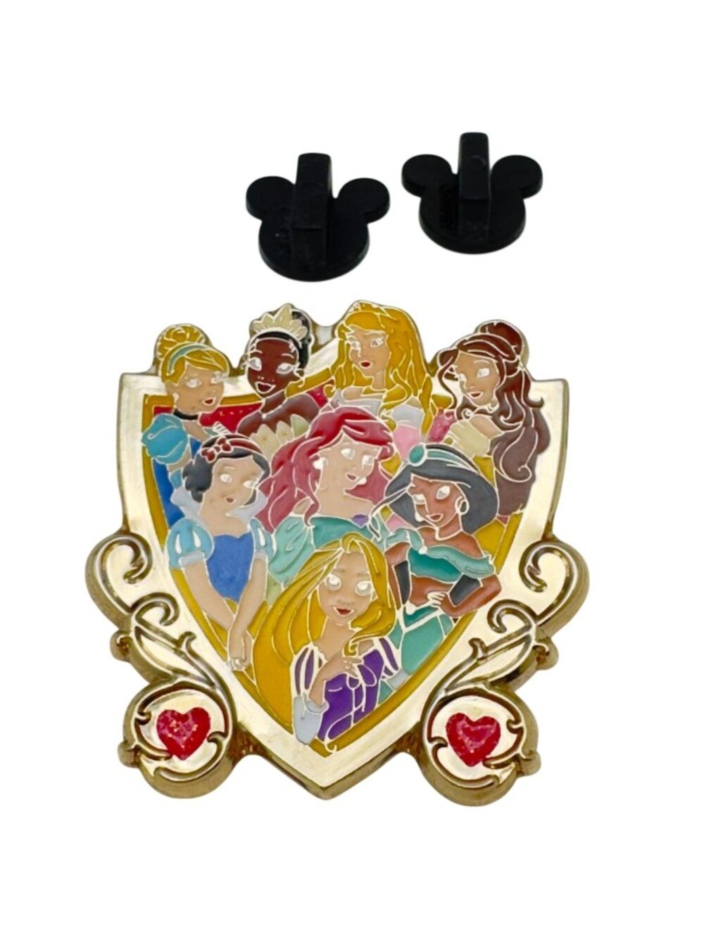 Disney Princess Storybook Crest Pin 2013 8 Princesses Belle Snow White Ariel